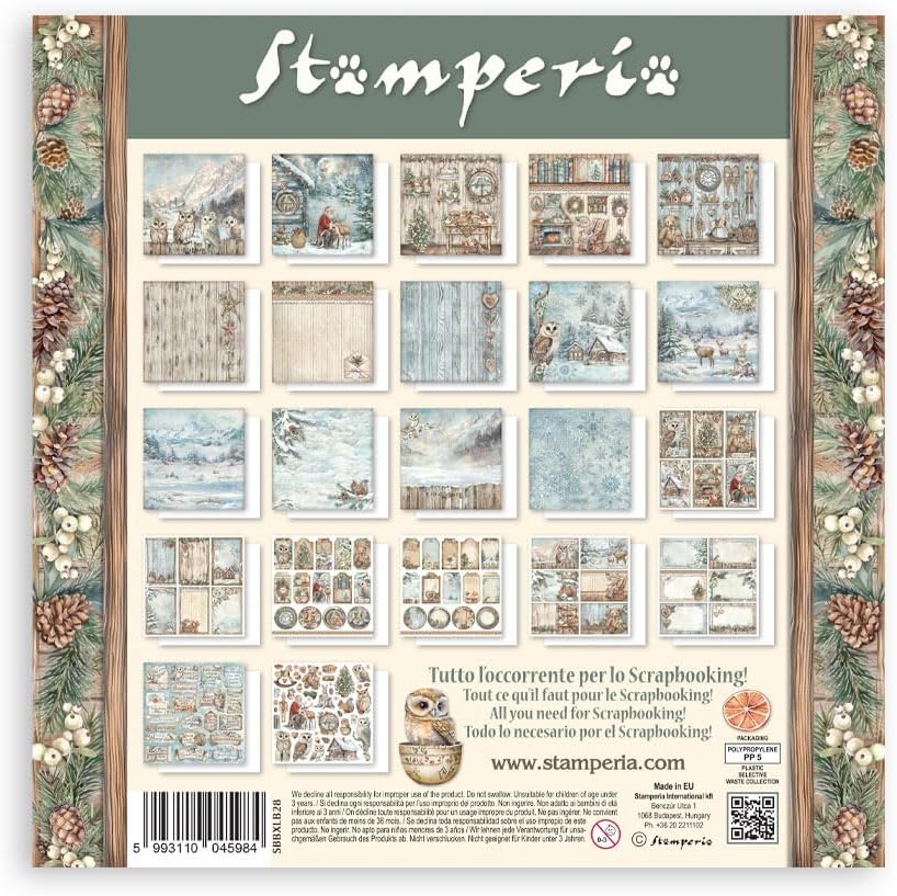 Stamperia - Scrapbook Paper Pad for Scrapbooking, Albums, Card Making, Bullet Journalling and More,