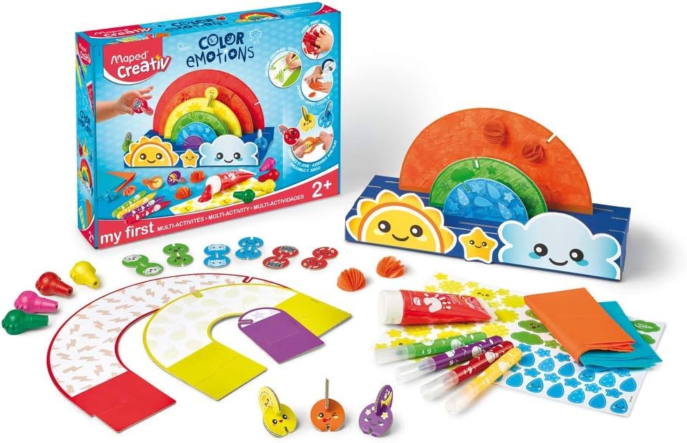 Maped CREATIV - Kleinkind-Bastel-Set 3D Regenbogen MY FIRST ab 2 Jahre - inkl. JUMBO-Fasermaler, Wac