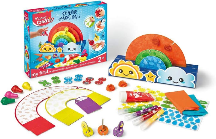 Maped CREATIV - Kleinkind-Bastel-Set 3D Regenbogen MY FIRST ab 2 Jahre - inkl. JUMBO-Fasermaler, Wac