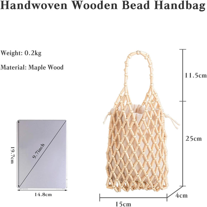 CORIOS Damen Gewebte Handtasche Böhmische Tote Beutel Retro Eimer Taschen Sommer Strand Tasche Gestr