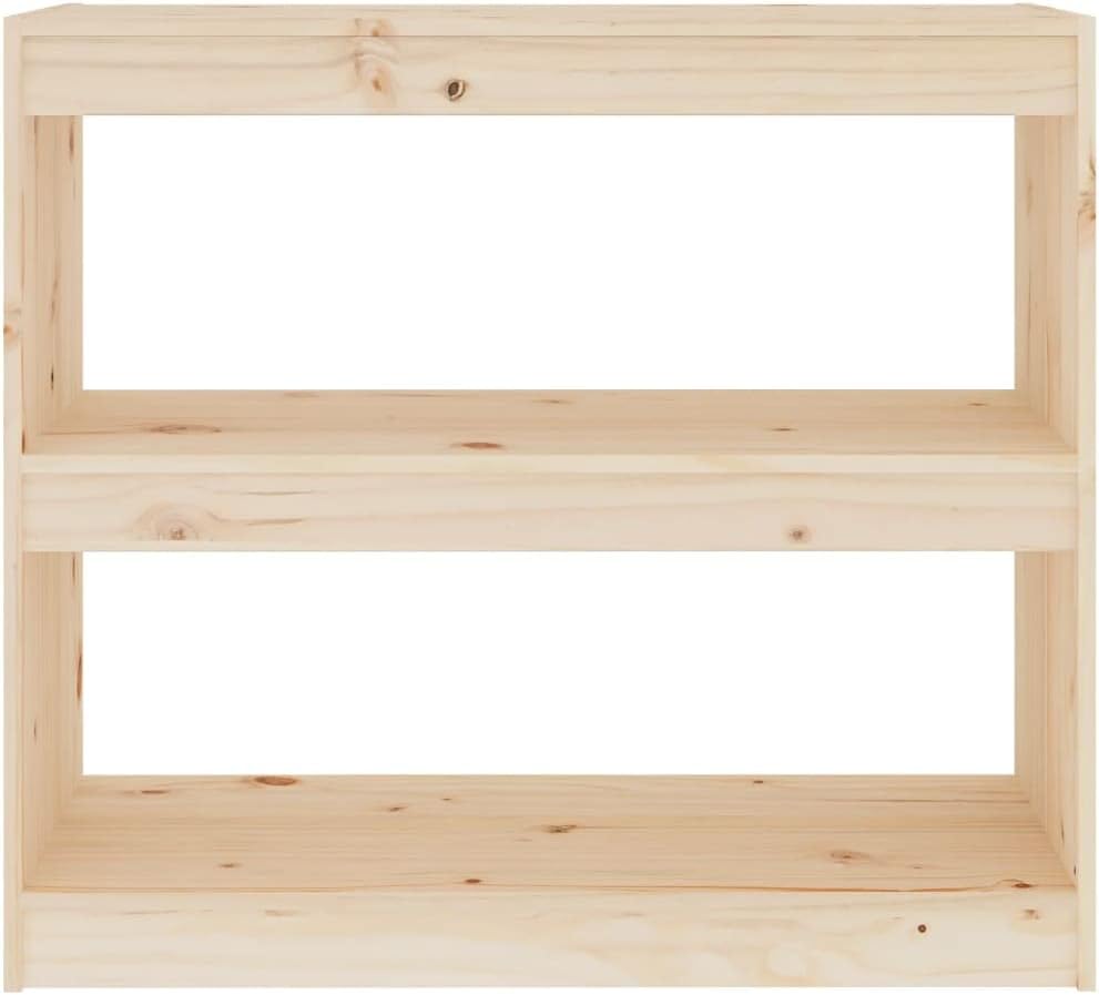 Bücherregal Raumteiler 80x30x71,5 cm 2 Fächer Holzregal Standregal Bookshelf Aufbewahrungsregal Akte