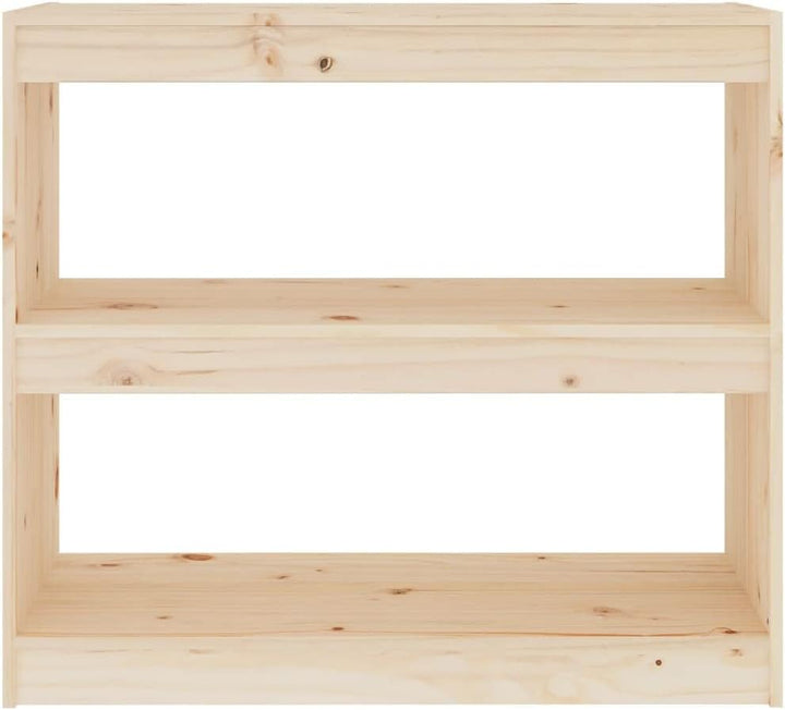 Bücherregal Raumteiler 80x30x71,5 cm 2 Fächer Holzregal Standregal Bookshelf Aufbewahrungsregal Akte