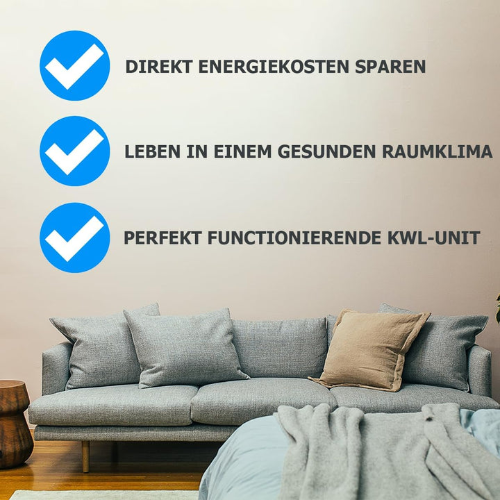 Tops Filter Für Zehnder ComfoAir Q350/450/600 | 2x Zehnder Filter G4 | Zehnder Filter ComfoAir Q350