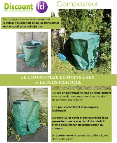 Komposter - 265 L, Grün, Polyethylen (PE), Zylindrisch, Garten
