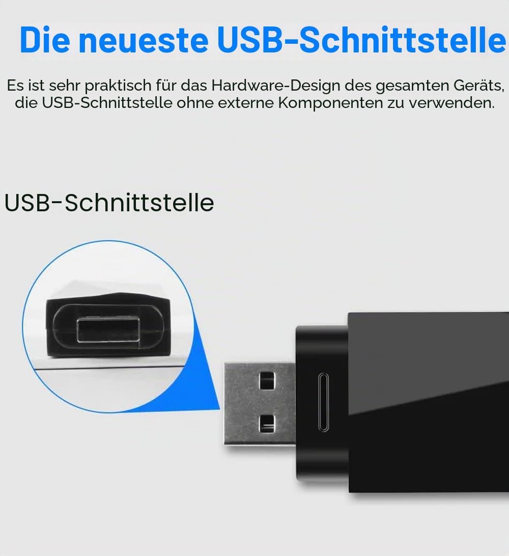 Auto DAB/DAB+ Dongle USB Adapter mit Autoscheibenantenne, Universal für Android Autoradio Player, mi
