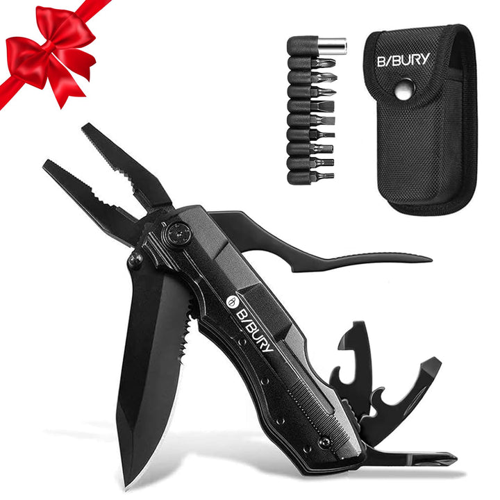 Geschenke für männer, BIBURY 5 in 1 Multifunktionsmesser, Weihnachtsgeschenke Faltbares Multitool Ta