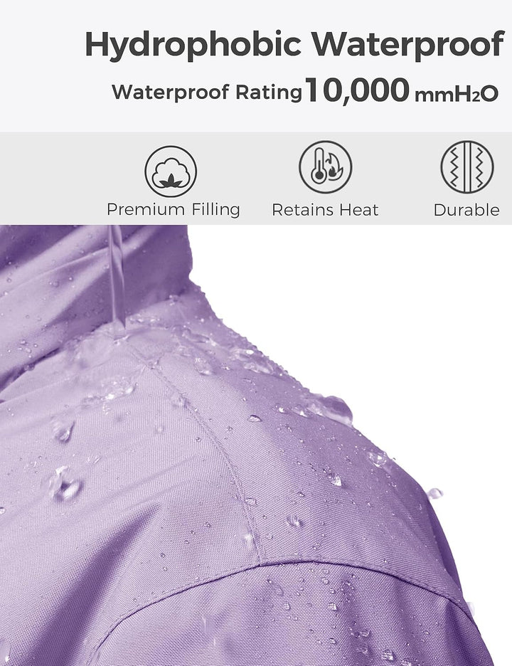 Wantdo Mädchen Berg Ski Jacke Warmer Winter Fleece Mäntel Wasserdichter Atmungsaktive RegenMäntel Ou