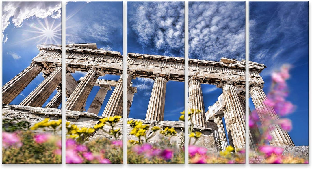 islandburner Bild auf Leinwand Parthenon Tempel Frühling Athener Akropolis Griechenland Bilder Wandb