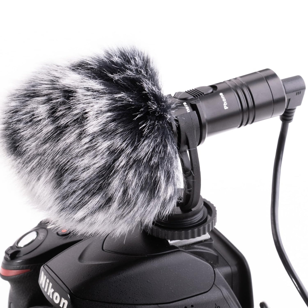 Nicama 3.5mm Kamera Shotgun Mikrofon für DSLR Kamera Canon EOS Nikon Sony Camcorder (Nicht für Canon
