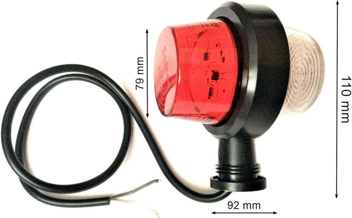 MelTruck® 2x LED Umrissleuchte Positionsleuchte Begrenzungsleuchte Old School für LKW Anhänger (weis