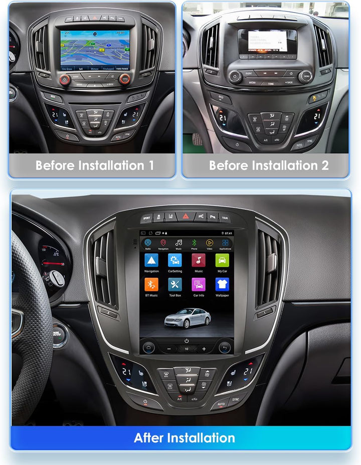 Android 14 9.7 Zoll-Autoradio Vertikaler Bildschirm für Buick Regal for Opel Insignia 2014-2018 unte