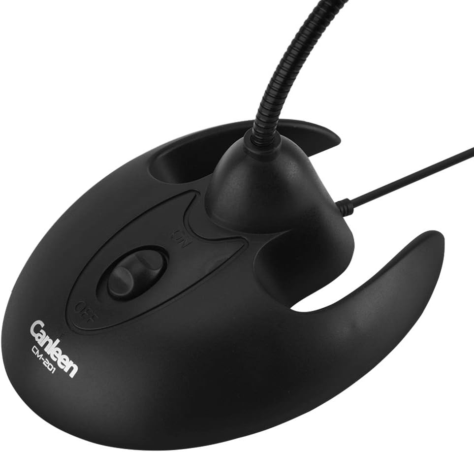 Richer-R Flexibles PC-Tischmikrofon, Flexible Schwanenhals Desktop Microphone 3,5mm Klinke,rutschfes