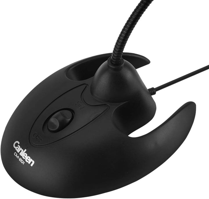 Richer-R Flexibles PC-Tischmikrofon, Flexible Schwanenhals Desktop Microphone 3,5mm Klinke,rutschfes