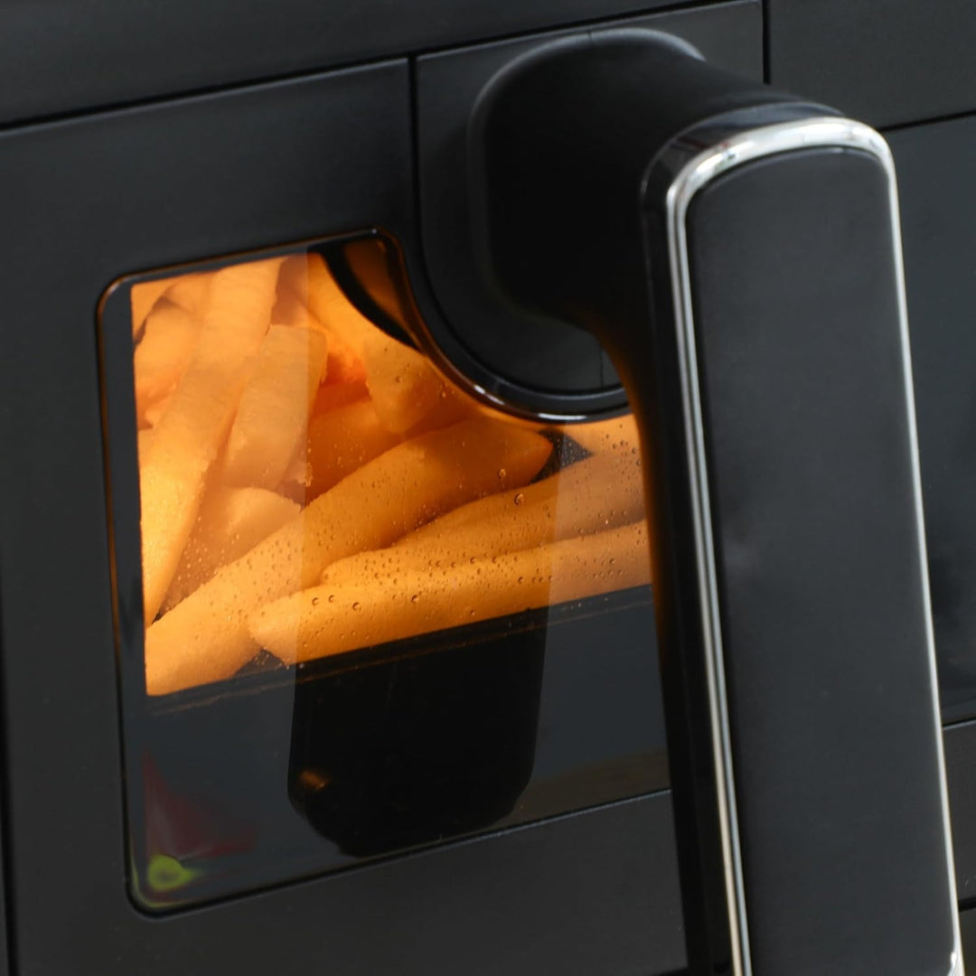 HOMCOM Dual Zone Heissluftfritteuse 8 L Airfryer 2500W mit 2 Fächer, 8 Programme, Antihaftbeschichtu