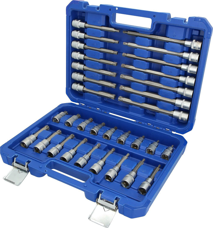 BRILLIANT TOOLS BT022032 1/2" Bit-Stecknuss-Satz, 32-tlg, RIBE Profil [Powered by KS TOOLS] 32-tlg.