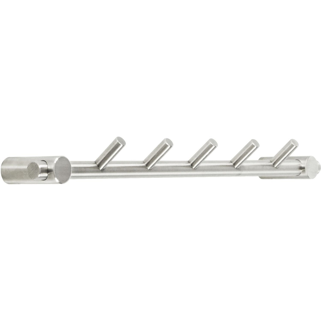 SIRO 2312-320N1V1S Garderobenleiste Coat mit 5 schrägen Haken, Breite 320 mm, Edelstahl gebürstet, 2
