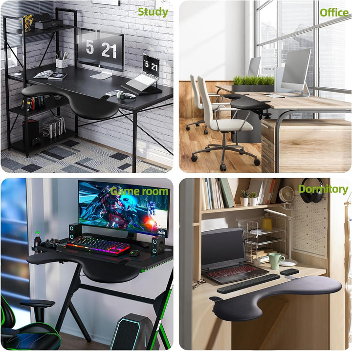 Giecy Ergonomics Schreibtisch Erweiterung,Faltbare handgelenkauflage,Ellbogen Rmauflage,Computer Tas