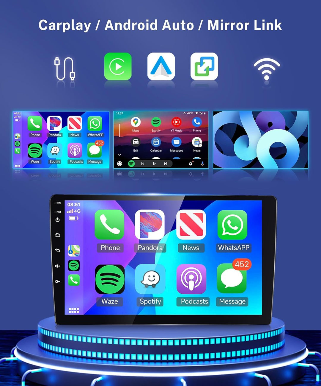 6G+128G 8 Core Wireless Carplay Android Autoradio 2 Din für Mercedes Benz ML GL W164 ML350 ML500 GL3