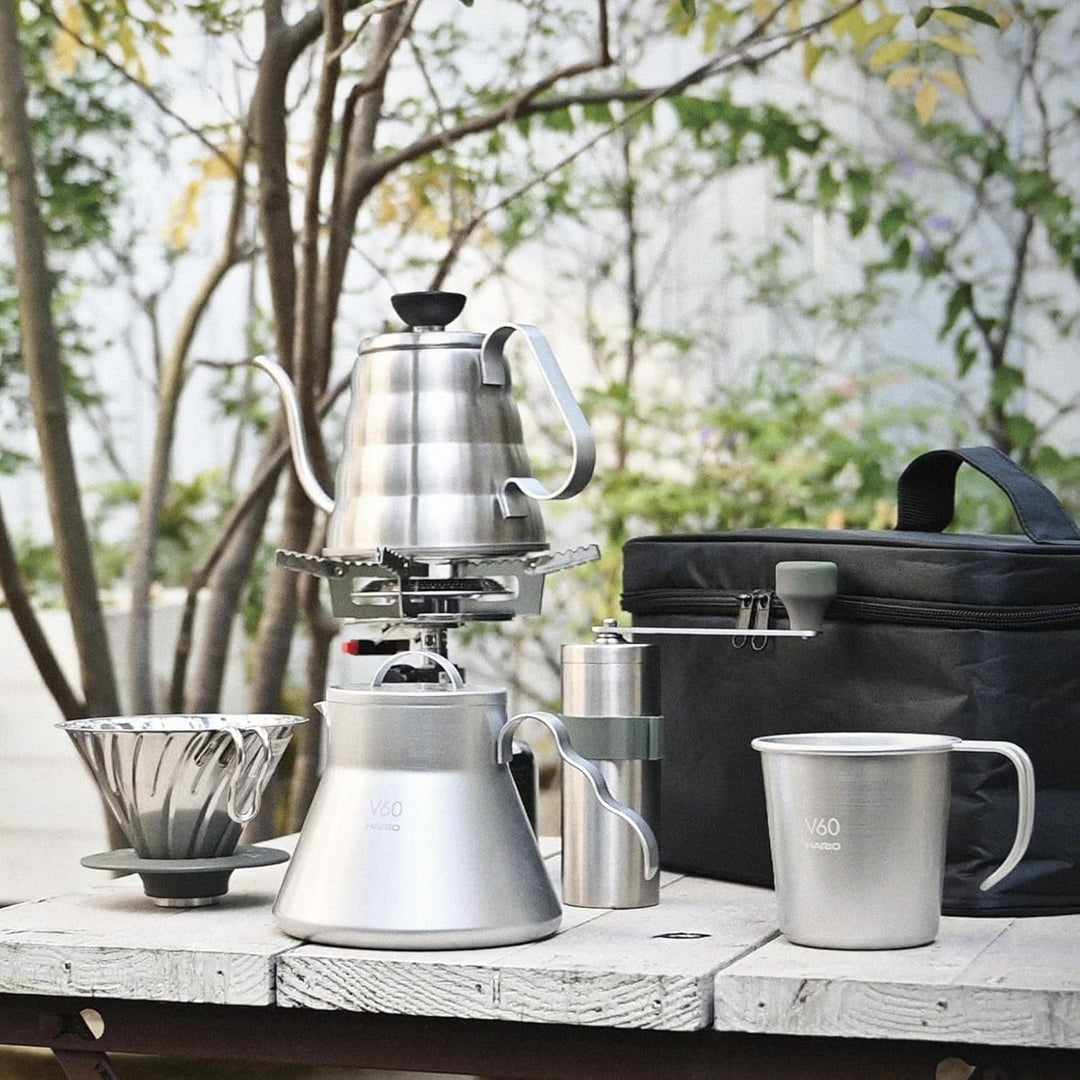 HARIO O-VMM-1-HSV V60 Kaffeemühle aus Metall, 17 g, Silber, hergestellt in Japan, Mühle