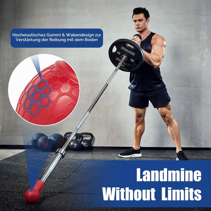 HXD-ERGO Landmine Aufsatz für Langhantel, Langhantel Zubehör Landmine Base Griffe für 2" Olympiastan