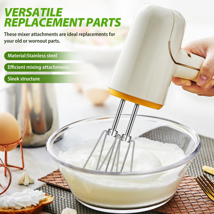 Luxshiny 2 X Edelstahl SchneebesenaufsäTze Ersatz FüR Elektrische Handmixer – Vielseitige Mixer RüHr