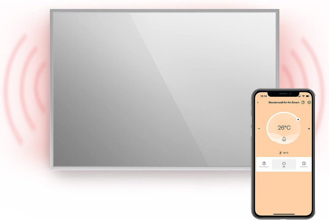 Klarstein Infrarotheizung, Infrarot Spiegelheizung Standgerät, Infrarotheizung mit Thermostat, Heizu