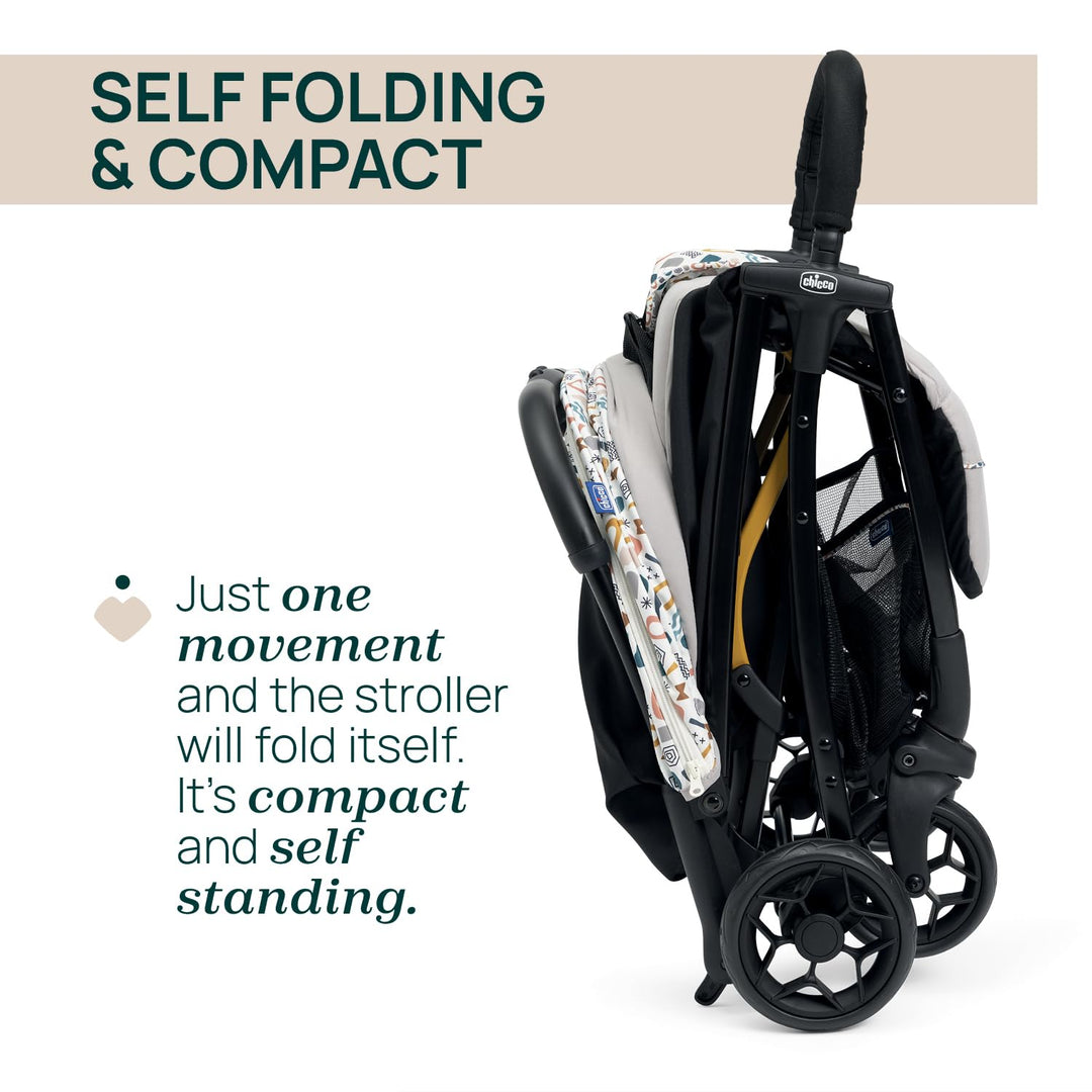 Chicco Glee leichter Kinderwagen, Buggy, praktisch und leicht, automatischer Schliessmechanismus, br