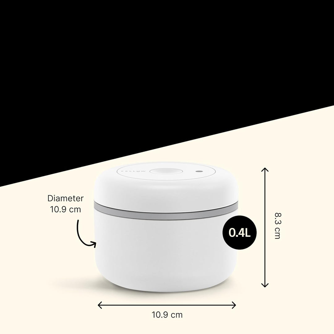 Fellow Atmos Vakuumbehälter für Kaffee und Lebensmittel, Weiss, Small (0.4 L) Small (0.4 L) Weiss, S