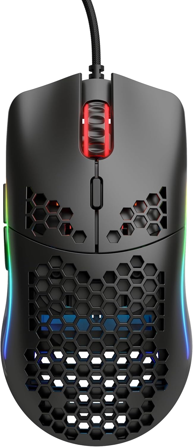 GLORIOUS Gaming Model O- (Small) Compact Wired Gaming Mouse - 58g Superlight Honeycomb Design, RGB,