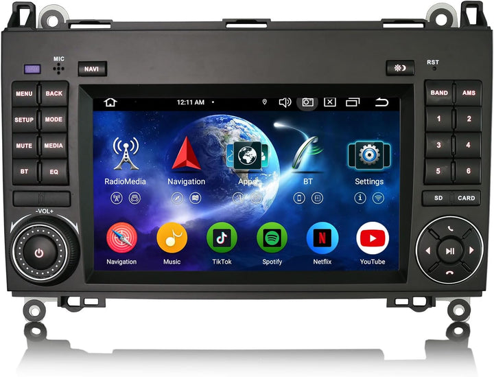 Erisin Android 13 8-Kern 4GB+64GB Autoradio GPS Navi für Mercedes Benz A/B Klasse W169 W245 Sprinter