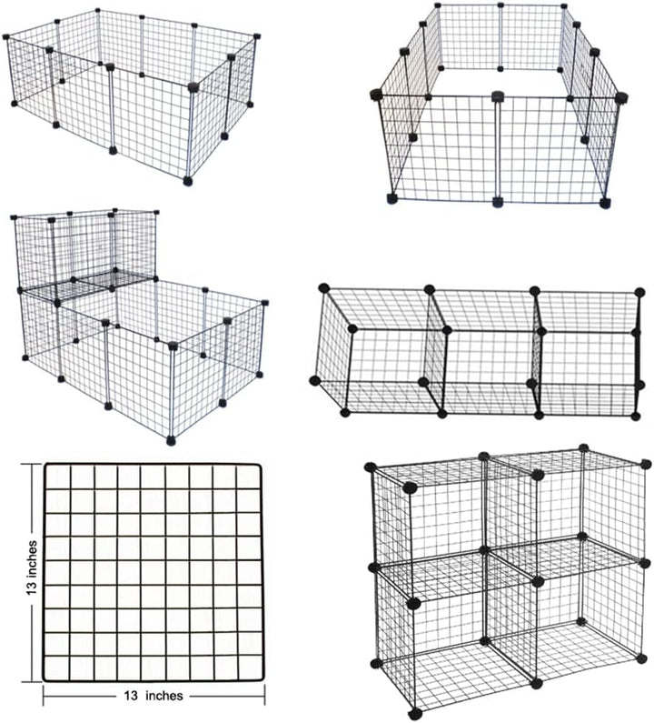 LANGXUN Metalldraht Lagerung Cubes Organizer, DIY Kleintierkäfig für Kaninchen, Meerschweinchen, Wel