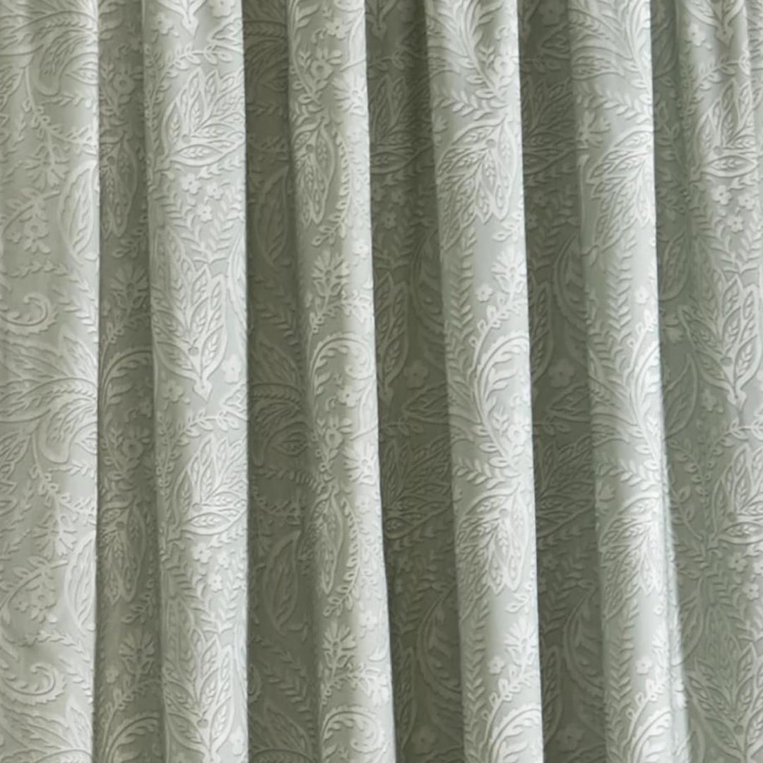 Dreams & Drapes Vorhänge, 100% Baumwolle, Bleistiftfalten, mit Raffhaltern, 168 x 137 cm, Aveline, 8
