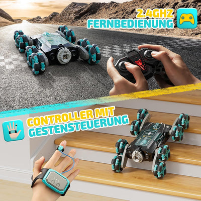 Hot Bee Ferngesteuertes Auto ab 5 6 7 8 Jahre, RC Auto Geschenk Junge 5 6 7 8 Jahre, 8WD Spielzeug A