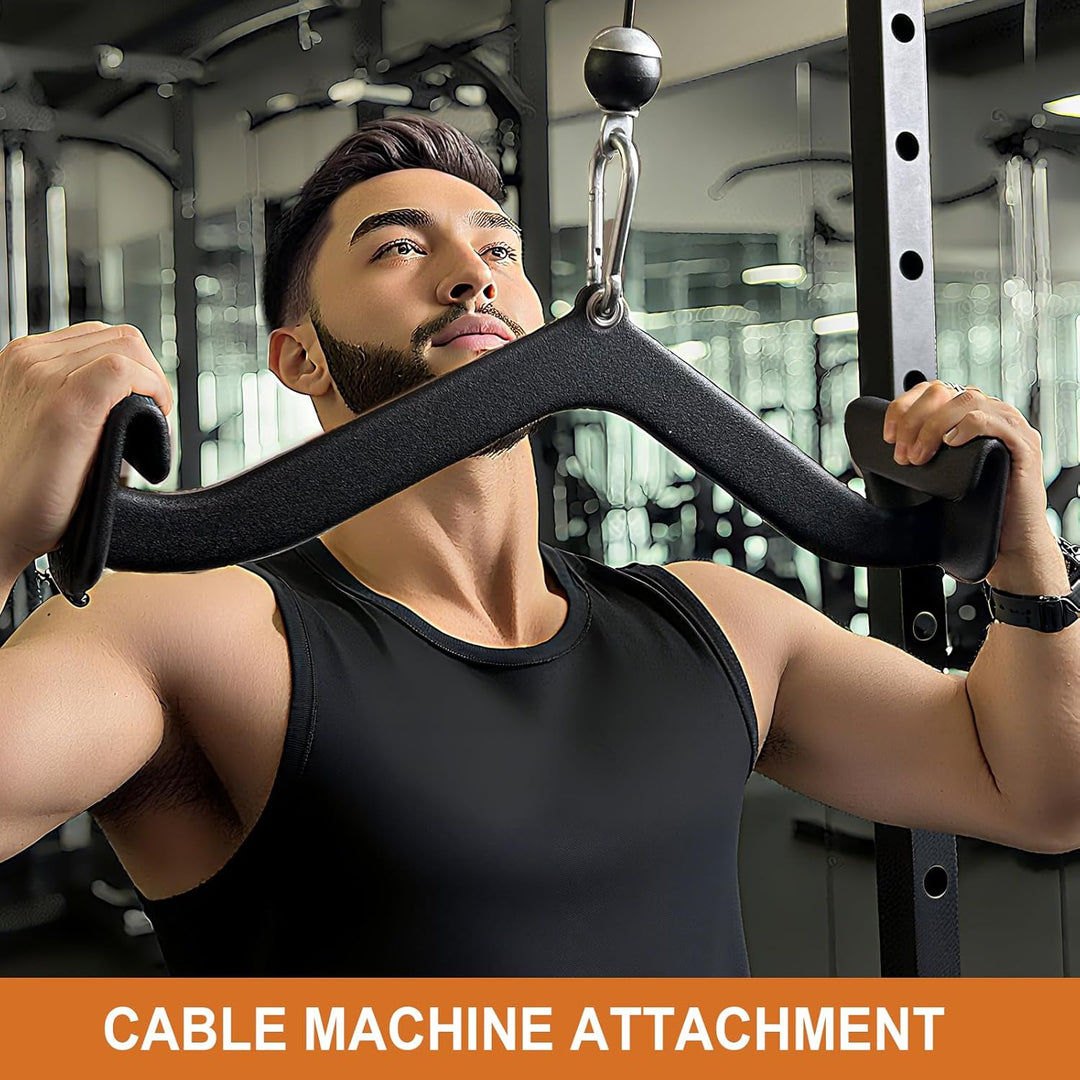 Ergonomic Design Lat Pull down Bar Grip Handle, Lat Pulldown Attachments, Strength Trainer for Athle