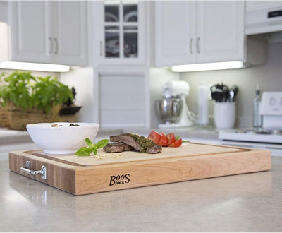 Boos Blocks® BBQBD EXTRA LARGE Pro Chef Ahorn Schneidebrett von John Boos - 61 x 46 x 6 cm - mit Saf