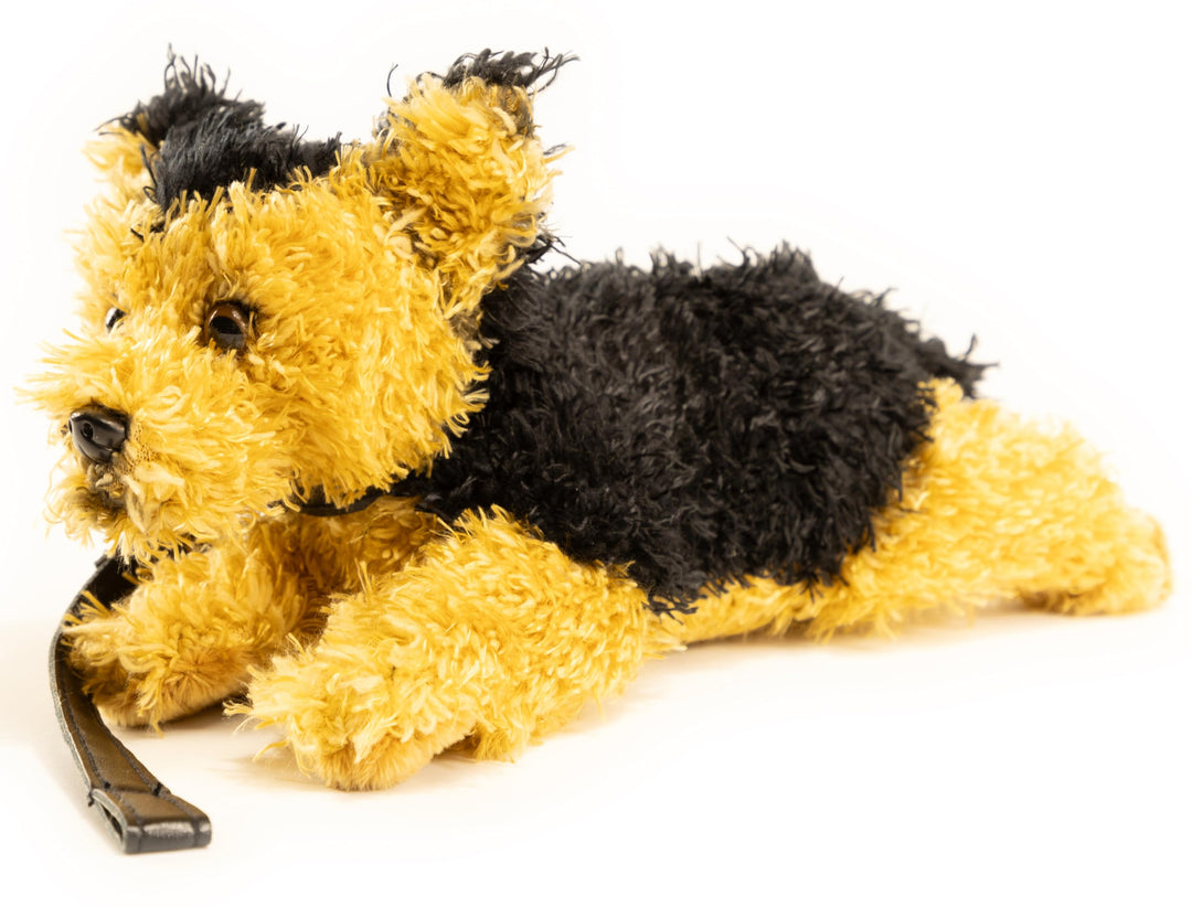 Uni-Toys - Yorkshire Terrier Plushie (mit Leine) - 21 cm (Länge) - Plüsch-Hund - Plüschtier, Kuschel
