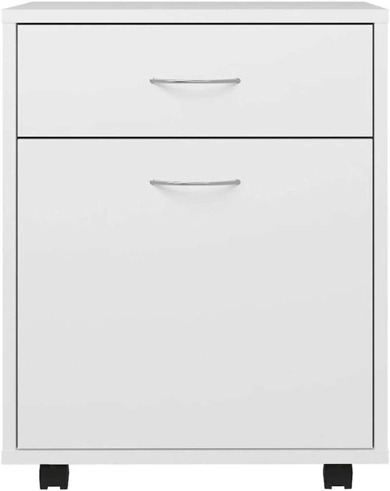 vidaXL Rollschrank mit 1 Tür 1 Schublade Rollcontainer Büroschrank Aktenschrank Bürocontainer Schran