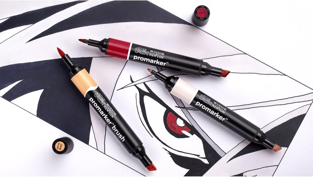 Winsor & Newton 0290152 ProMarker, Professioneller Layoutmarker - 2 Spitzen, fein und breit für Zeic