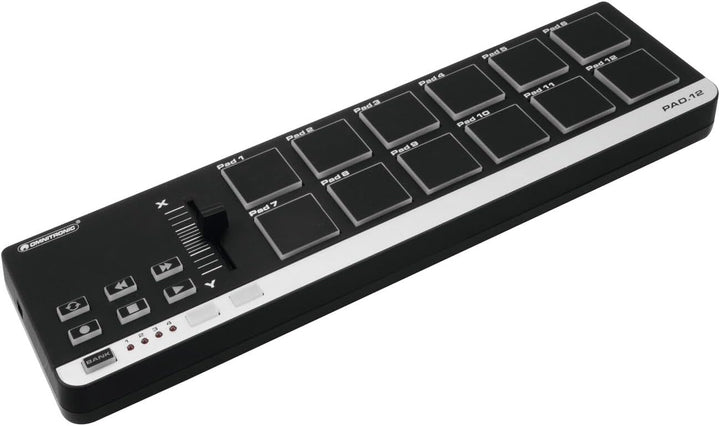 Omnitronic PAD-12 MIDI-Controller | USB-MIDI-Controller mit 12 Pads für Musiker, Produzenten und DJs
