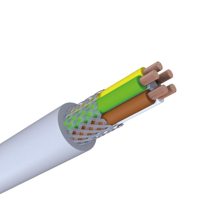 WITTKOWARE LiYCY 5x0,50mm² Elektronik-Steuerleitung mit Geflecht Abschirmung, Kupfer, Mantelfarbe gr