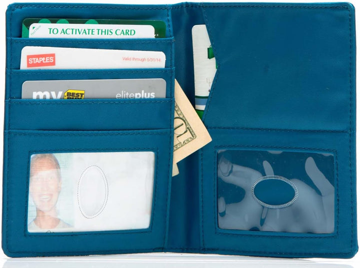 Big Skinny Traveler Slim Wallet Ozeanblau, Ozeanblau