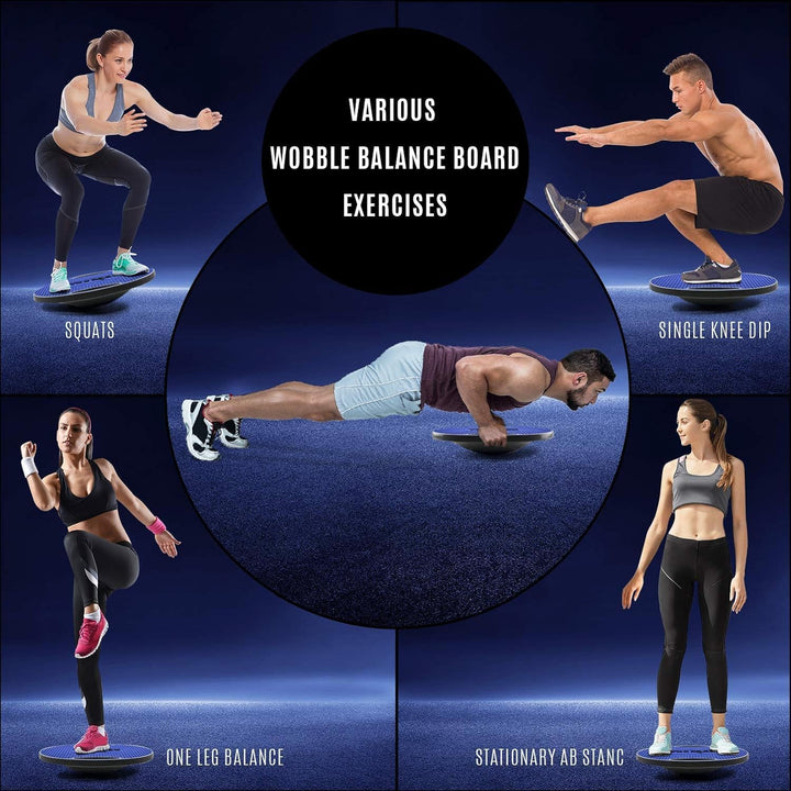 Yes4All Balance Board inkl, Wackelboard Sport mit Griff und Rutschfester Oberfläche; Wackelbrett Bal