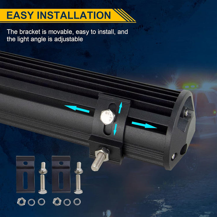 Willpower 30cm 180W LED Arbeitsscheinwerfer Bar LED Scheinwerfer 12V 24V mit Kabelbaum Flutlicht Ref