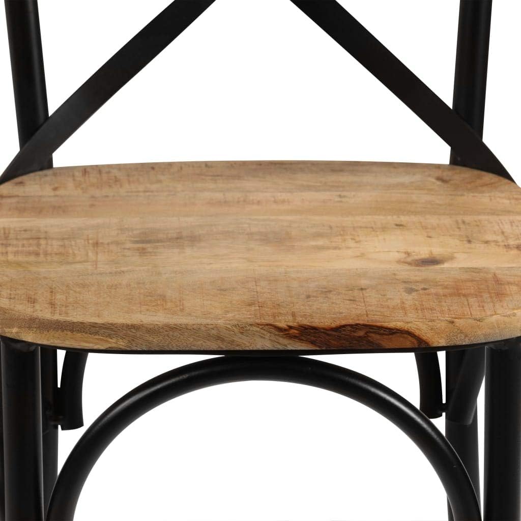 Tidyard 2X Esszimmerstuhl Mango-Massivholz Küchenstuhl Holzstuhl Essstuhl Masse: 51 x 52 x 84 cm (B