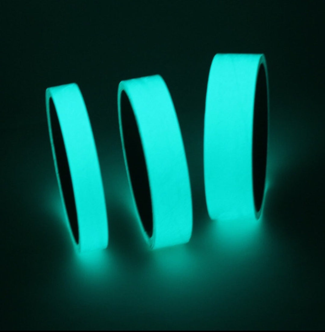 Miya hochwertige 10m Phosphor Klebeband (hell Blau-grün) Markierungsband Leuchtband nachtleuchtend w