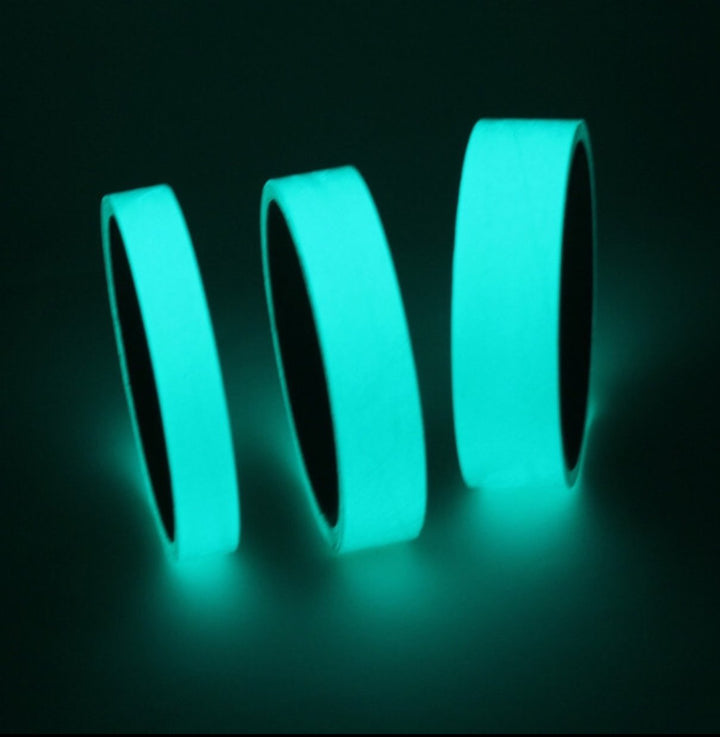 Miya hochwertige 10m Phosphor Klebeband (hell Blau-grün) Markierungsband Leuchtband nachtleuchtend w