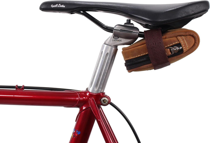 Gusti Satteltasche Leder - UDO B. Schlauchtasche mit wasserfestem Fahrradtasche für Werkzeug Lederta