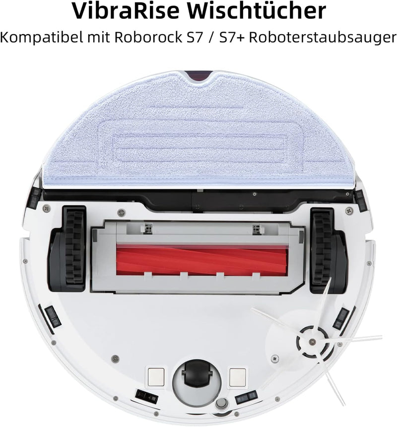 12 Stück Wischtücher Zubehörset für Roborock S7 / S7+ / S7 MaxV / S7 MaxV Plus / S7 MaxV Ultra / S7