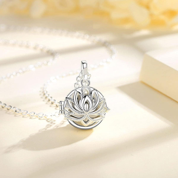 EUDORA Harmony Ball Asche Urnen Kette für Damen, Einäscherung Schmuck Silber Verkupfert Memorial Urn