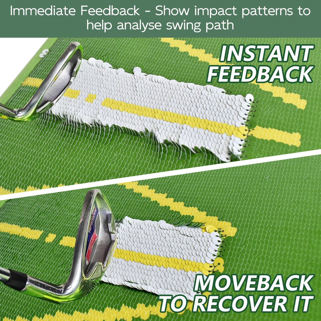Golfmatte, Golftrainingsmatte mit sofortigem Feedback, tragbare Schwungtrainingshilfe, Golf-Schlagma